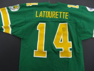 Chuck Latourette WFL Houston Texans Game Used Jersey – 1974 Green