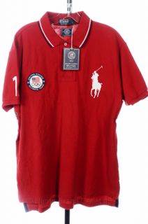 Polo Ralph Lauren XL Red SS 2012 Olympics London Flag Big Pony Shirt $