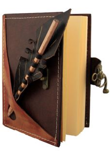 Section on A Brown Leather Bound Journal Notebook Diary SO187