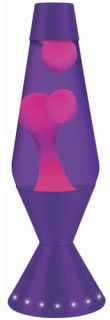 52oz Designer Lava Brand Motion Lamp Purple Liquid w Pink Lava