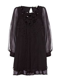 Uttam Boutique Sequin detail dress. Black   