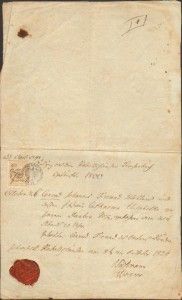 100224   OLD GERMAN DOCUMENT   1828   Seal + taxstamp