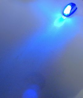 Cobalt Blue LED Universal Chrome Windshield Washer Twin Jet Spray
