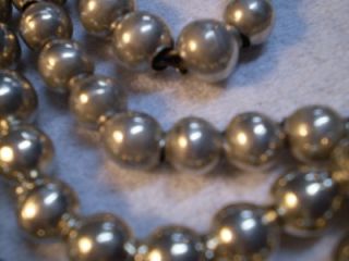 Atq Hand Made SND Sterling Silver Grad Bead Necklaces Mex Native Am