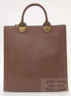 Lederer Brown PEBBLED Leather Tote Crossbody Handbag