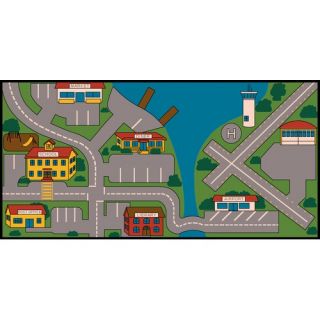 Learning Carpets Play Carpet All Over Town Multi Kids Rug 3 x 68