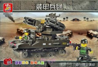 Army Doyle Air Defense Tank Adats with Minifigure Military Building