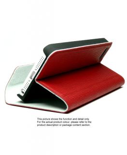 Vertical Stripes Leather Flip Slim Fold Stand Skin Cover Case for