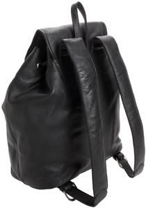 Leatherbay Large Classic Premium Leather Backpack Black 80110