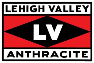 Lehigh Valley Anthracite Black Diamond Coal Poster