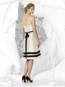 Lela Rose LR 106 Bridesmaid Dress Ivory Black 22