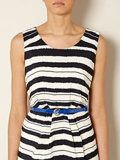 The Department Painted stripe woven soft belt dress Multi Coloured   