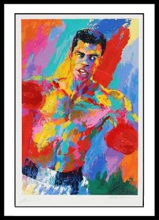 Leroy Neiman Muhammad Ali Signed 28x42 Serigraph Boxing Autographed Le