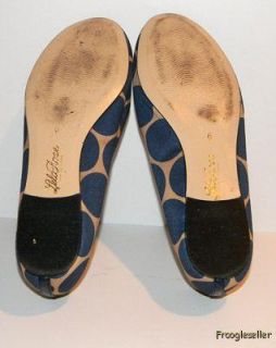 Lela Rose Womens Flats Shoes 6 M Blue Brown Fabric