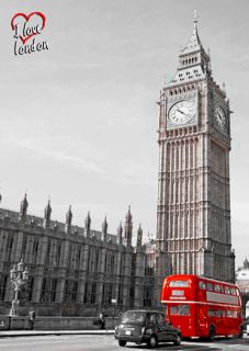 2012 Olympics London Souvenir 3D Postcard Big Ben Red Bus 502GB