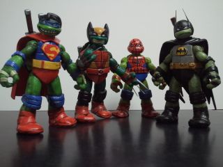 TMNT Custom Superhero Collection 2012 Lot of 4 Teenage Mutant Ninja