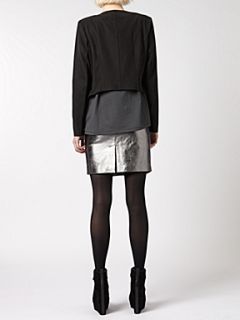 Label Lab Silver leather skirt Silver   
