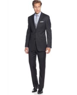 DKNY Suit, Navy Vested Striped Slim Fit
