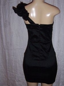 Ladies Black Cocktail Dress by Leola Couture One Shoulder Size Medium