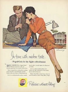 Modern Taste Architect Secretary Pepsi Cola Ad 1955 Al Levering