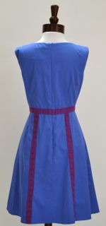 Nanette Lepore Jump Rope Dress US 8 M UK 10 12 $378 Embroidered Blue