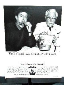 1967 Jerry Lewis for Kentucky Fried Chicken Ad KFC A55 14X11