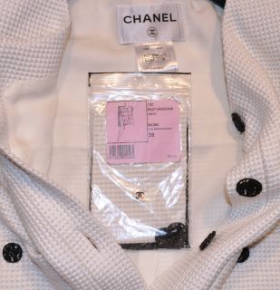 Brand new Chanel black/white Lesage tweed jacket with fabulous etched