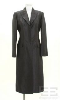 Lida BADAY Midnight Blue Peaked Lapel Button Front Jacket Size 6