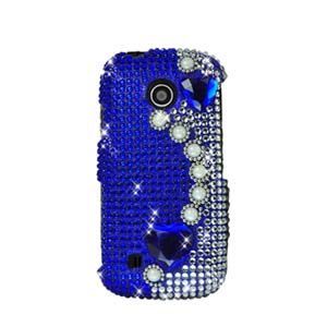 Blue Hearts Bling Hard Case for LG Cosmos Touch VN270