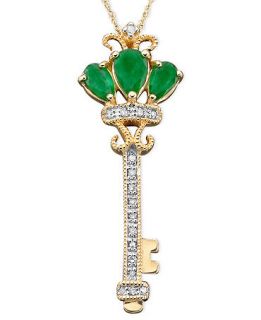 Diamond (1/10 ct. t.w.) Key   Necklaces   Jewelry & Watches