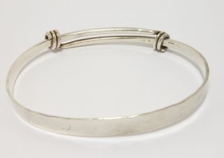 Ed Levin Sterling Modernist Bangle Bracelet $❶NR