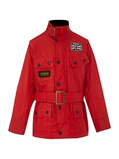 Barbour International Wax Union Jack lined jacket Red   