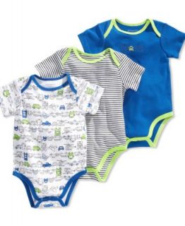First Impressions Baby Bodysuit, Baby Boys Contrast Bodysuit 3 Pack