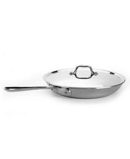 Stainless Steel Covered Fry Pan, 12   Cookware   Kitchen