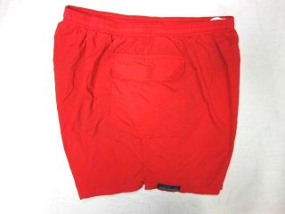 Lifeguard Nylon Swim Side Pocket Red Trunk Mens Large