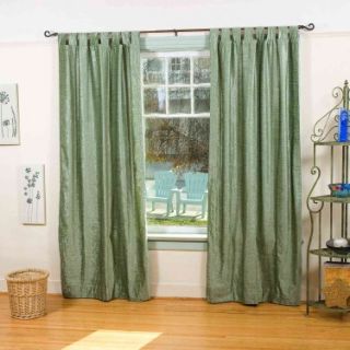 Olive Green   Tab Top Velvet Curtain / Drape / Panel 43 X 84 Inches