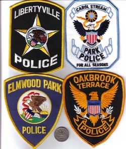 Illinois Police Department Patch Carol Stream Park Police Officer
