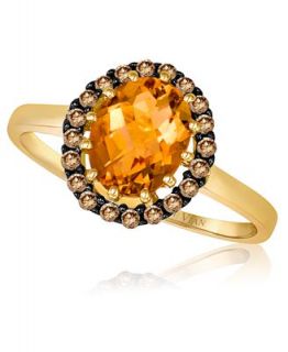 Le Vian 14k Gold Ring, Citrine (1 1/2 ct. t.w.) and Diamond (1/4 ct. t