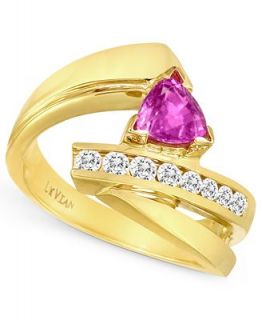 Le Vian 14k Gold Ring, Pink Sapphire (3/4 ct. t.w.) and Diamond (1/3