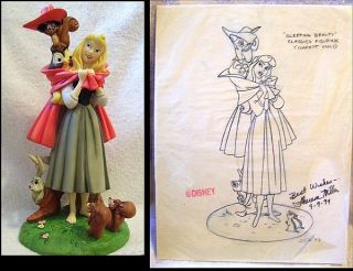 Disney One of A Kind Concept Drawing Finished Figurine Sleeping Beauty