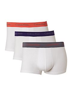 Calvin Klein 3 pack contrast waistband White   