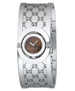 Gucci Watch, Womens Twirl Collection Stainless Steel Bangle Bracelet
