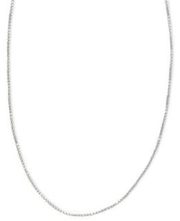 14k White Gold Necklace, 16 20 Box Chain   Necklaces   Jewelry
