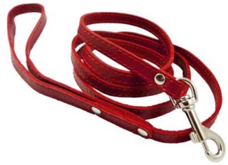 Soft Leather Dog Leash Blue Red Beige Green 52Long