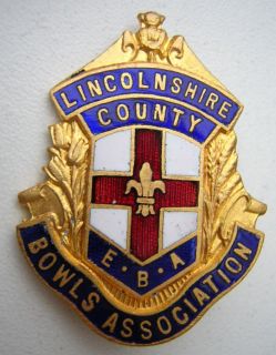 Lincolnshire County E B A Bowls Association British Enamel Pin Badge