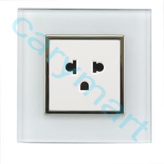 Gang Crystal Glass Panel Touch Wall Light Switch