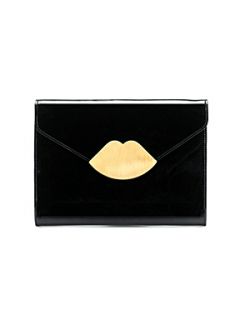 Lulu Guinness Lips patent clutch bag   