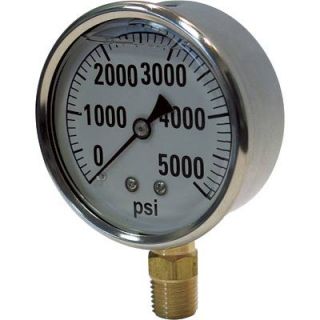 Hydraulic Pressure Gauge Liquid Filled 5000 PSI 2141GXB5000