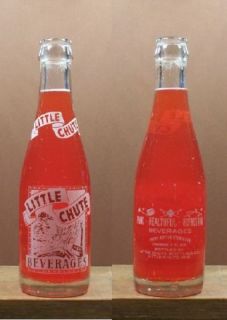 Little Chute Beverage Old Vintage ACL Soda 7 oz Ounce Bottle Wisconsin