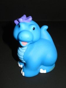 Fisher Price Little People Blue Baby Dinosaur with Purple Dragonfly